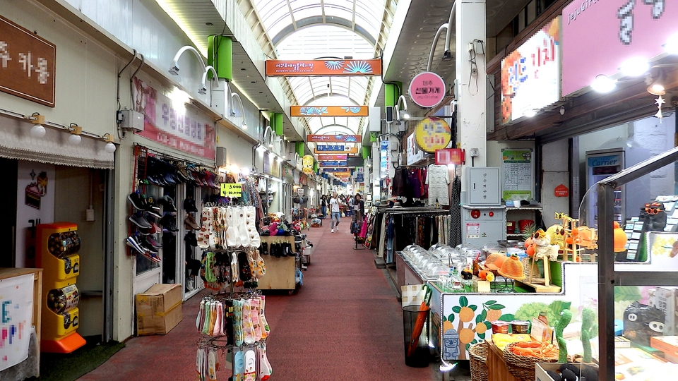 濟州島每日偶來市場畫面，濟州島當地市場