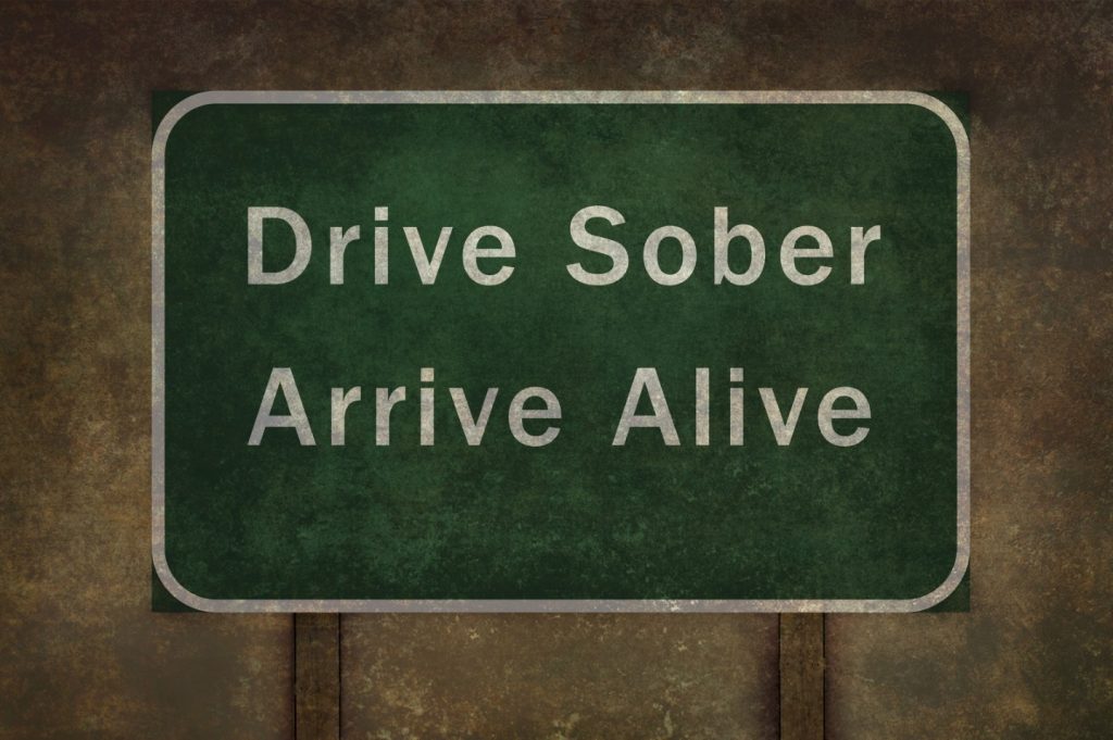 Drive sober, arrive alive, Okinawa car rental safety reminder.