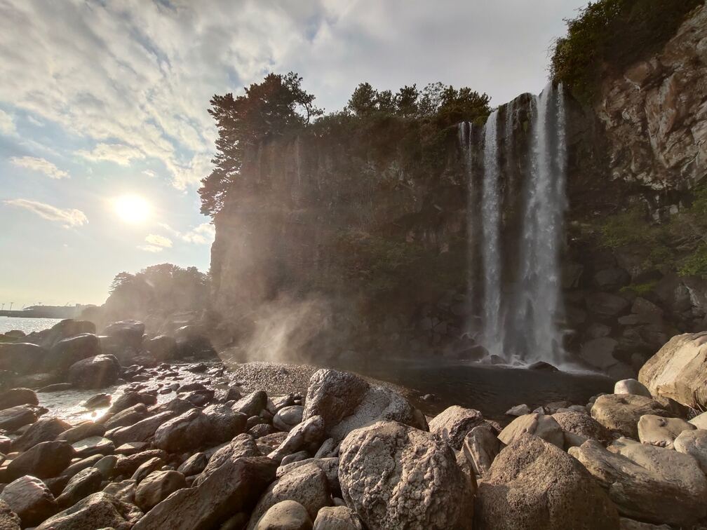 濟州島秘境，正房瀑布，濟州島自由行必去景點