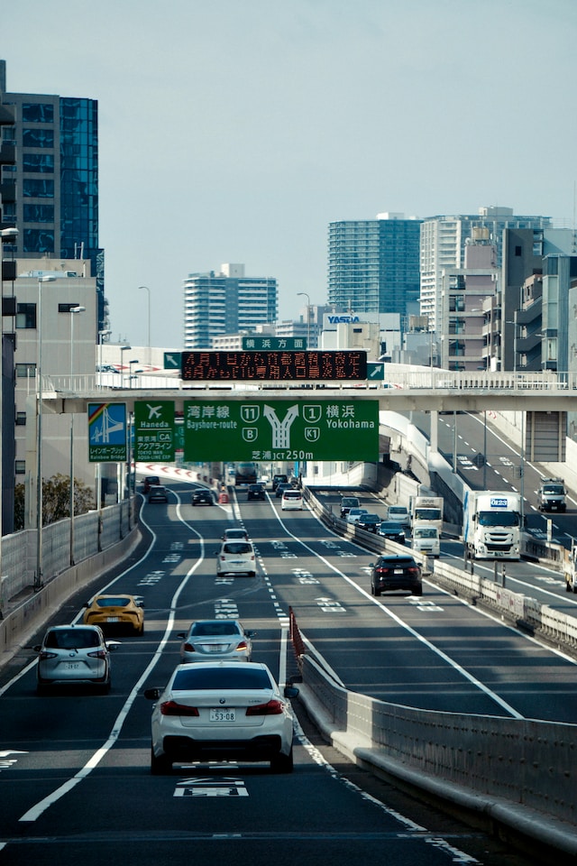 東京高架道路,車道分割,交通標誌牌